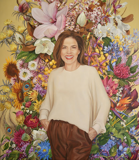 A painting of Justine Campbell